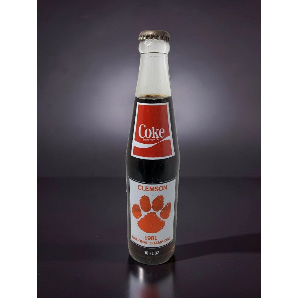 Vintage 1981 Clemson Tigers National Championship Coke Unopened